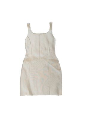Babaton Aritzia Beige BodyCon Sculpt Knit Stretch Dress Size M